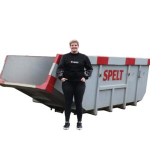 sarah voor container van spelt