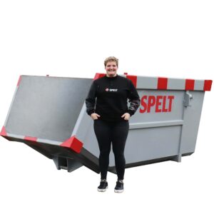 sarah voor container van spelt