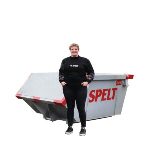 sarah voor container van spelt