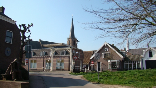 Ophaalbrug in het dorpje Kockengen